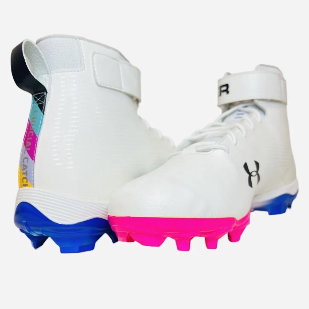 Under Armour NFL PE Crucial Catch MC Hammer Linemen Cleats White Mens Size 14